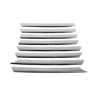 Grille sierlijsten rechte motorkap (8 stuks, RVS) Volkswagen T4 Caravelle/Multivan 1990–2003 foto 3
