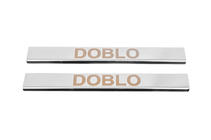 Fiat Doblo II 2010–2022 Instaplijsten Carmos V1 (set 2 stuks, RVS) foto 1