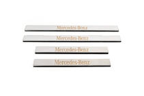 Mercedes E-class W210 1995–2002 Instaplijsten (Carmos, 4 stuks, RVS) foto 2