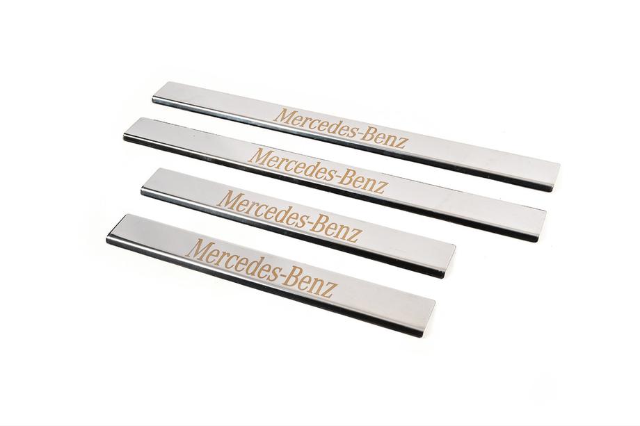 Mercedes E-class W210 1995–2002 Instaplijsten (Carmos, 4 stuks, RVS) Image