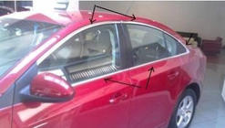 Chevrolet Cruze 2009–2015 Complete raamomlijsting (Sedan, RVS) foto 2