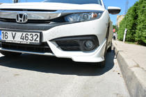 Honda Civic Sedan X 2016–2021 Hoekstukken voor de voorbumper (spuitklaar) foto 3