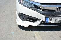 Honda Civic Sedan X 2016–2021 Hoekstukken voor de voorbumper (spuitklaar) foto 1