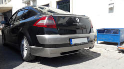 Renault Megane II 2004–2009 Achterbumper diffuser (spuitklaar) foto 1