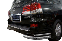 Lexus LX570/450d 2008–2022 Dubbele achterhoekstukken (RVS) foto 1