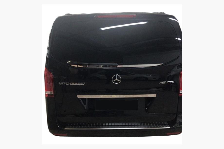 Mercedes Vito/V-klasse W447 2014– Sierlijst achterruit (kleine ruit) (RVS) OmsaLine - Italiaans roestvrij staal Foto 8