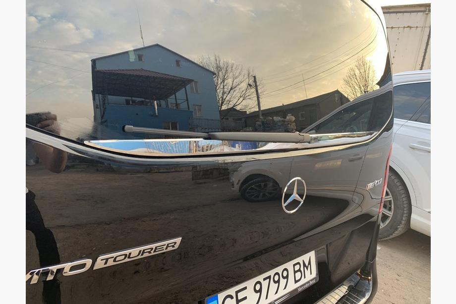 Mercedes Vito/V-klasse W447 2014– Sierlijst achterruit (kleine ruit) (RVS) OmsaLine - Italiaans roestvrij staal Foto 3