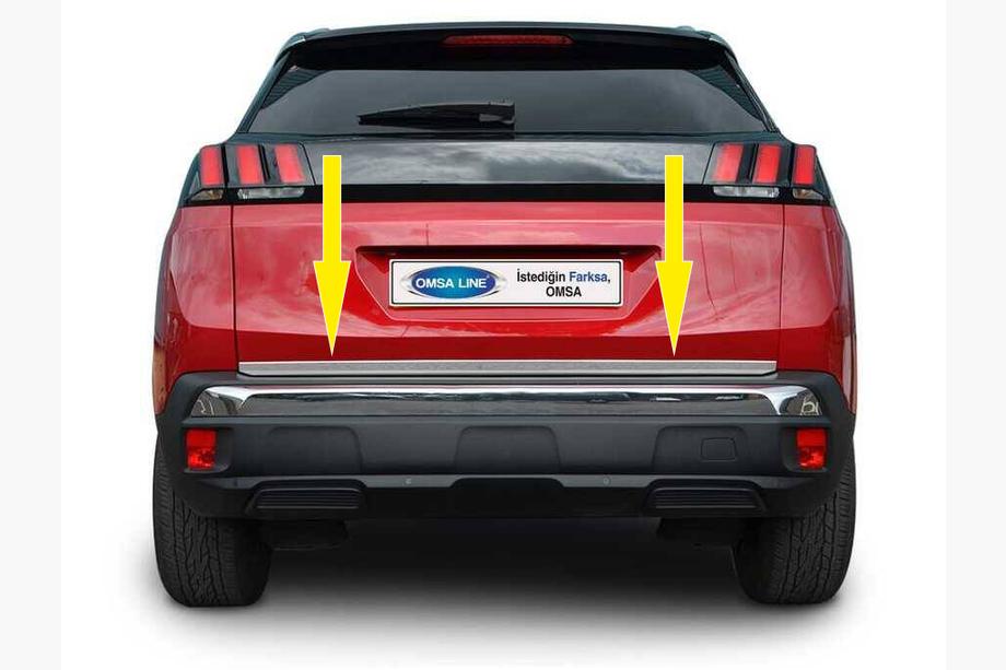 Peugeot 3008 2016–2023 Kofferbakrand (RVS) OmsaLine - Italiaans roestvrij staal Image