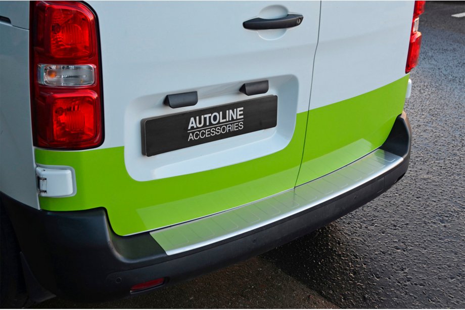 Peugeot Expert 2017– Achterbumper beschermlijst met opstaande rand OmsaLine (RVS) Lange wielbasis Foto 8