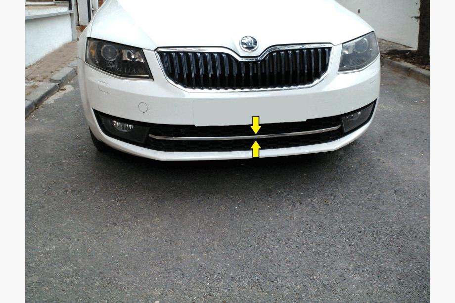 Skoda Octavia III A7 2013–2019 RVS beschermstrip voorbumper 13-17 Image