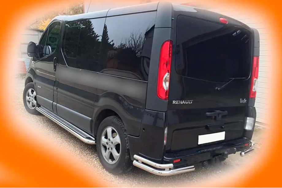 Nissan Primastar 2002–2014 Achterhoeken AK003-Подвійний (RVS) Image
