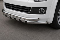 Volkswagen T5 Multivan 2003–2010 Voorste bullbar ST015 (RVS) foto 1
