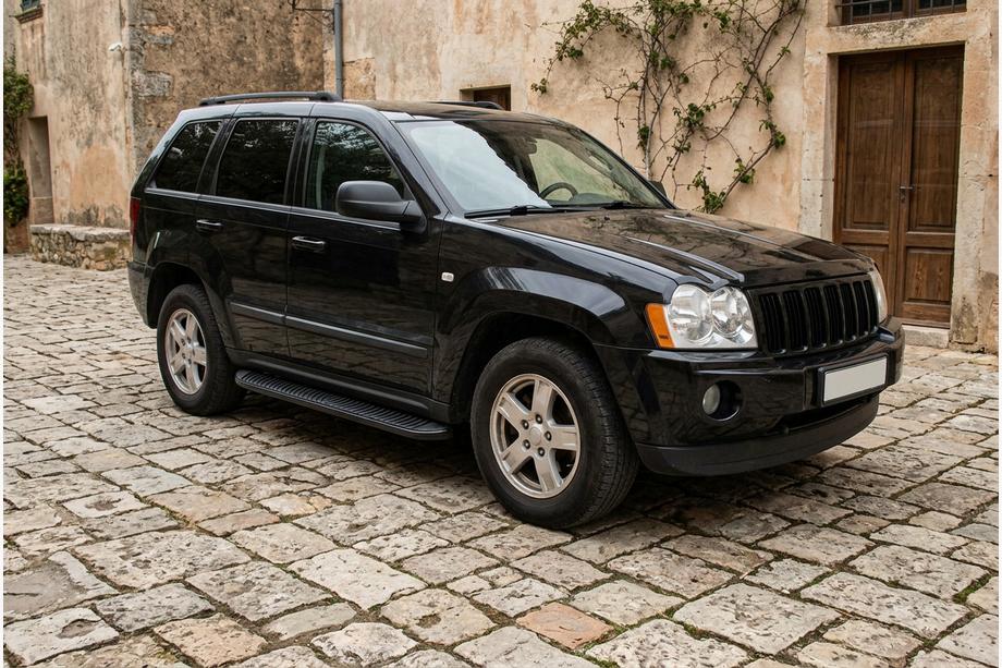 Jeep Grand Cherokee WK 2004–2010 Side steps Tayga Black (2 stuks, aluminium) Image