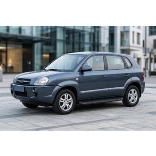 Side steps Tayga Black (2 stuks, aluminium) Hyundai Tucson JM 2004– foto 1
