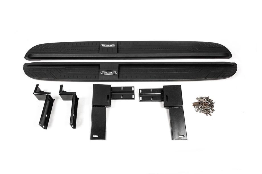 Hyundai Tucson JM 2004– OEM zijtreden (set 2 stuks, aluminium) Foto 2