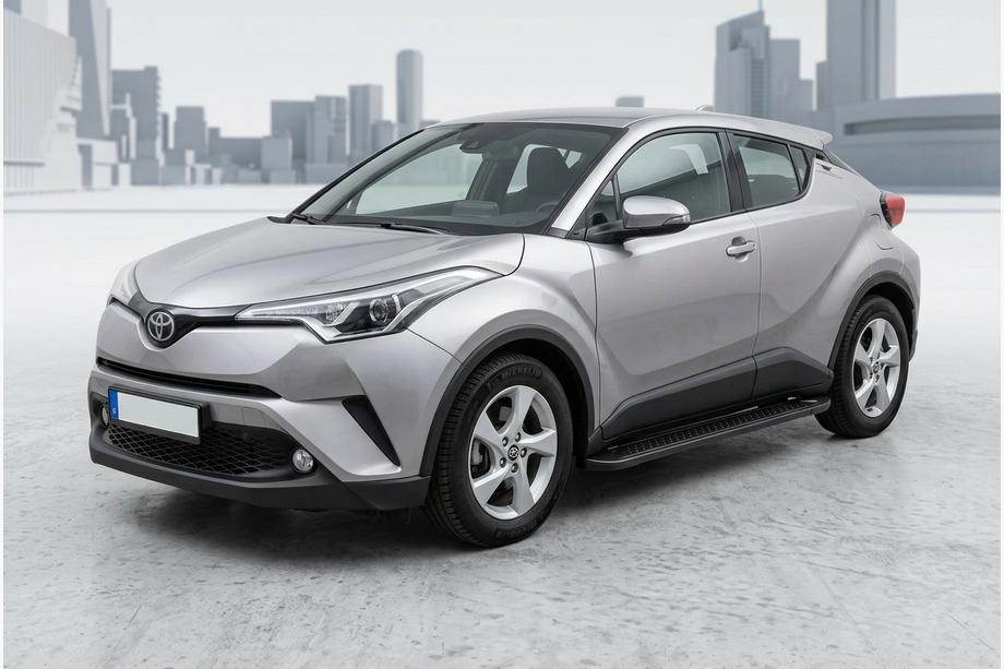 Toyota C-HR 2016–2023 Side steps Allmond Black (2 st., aluminium) Image
