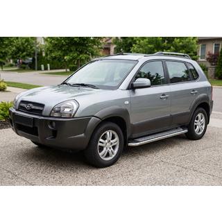 Zijtreden Maydos V2 (2 st., aluminium/RVS) Hyundai Tucson JM 2004– foto 1