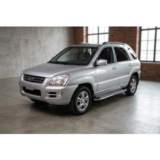 Zijtreden Maydos V2 (2 st., aluminium/RVS) Kia Sportage 2004–2010 foto 1