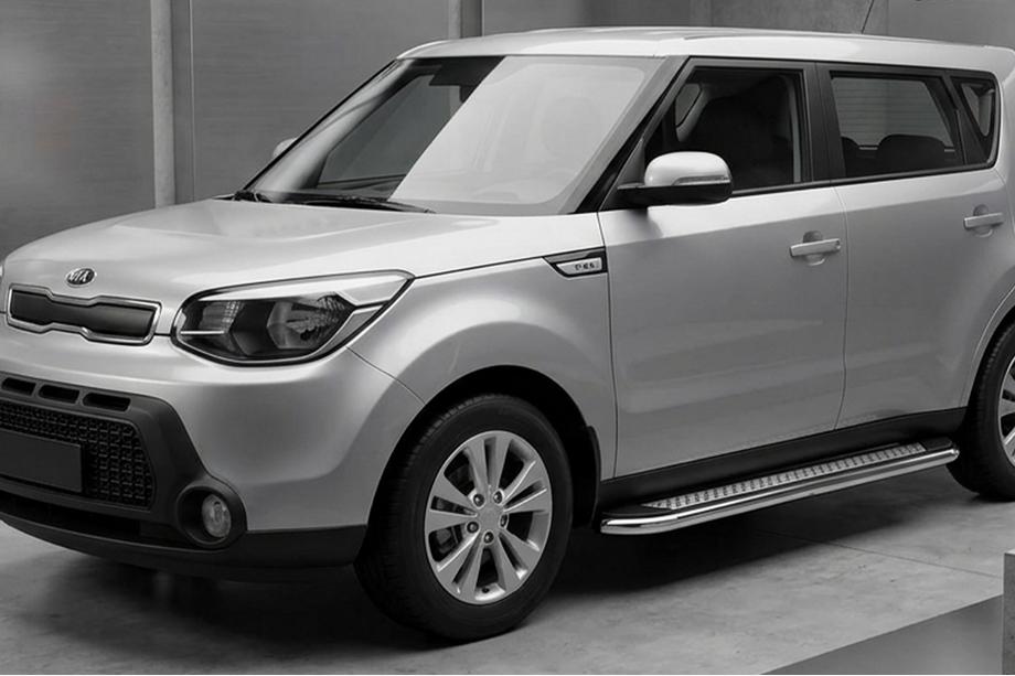 Kia Soul II 2013–2018 Zijtreden Maydos V2 (2 st., aluminium/RVS) Image