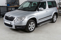 Skoda Yeti 2009–2017 Zijtreden Maydos V2 (2 st., aluminium/RVS) foto 1