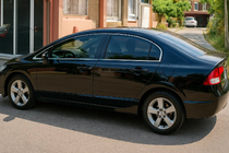 Honda Civic Sedan VIII 2006–2011 Complete raamomlijsting (12 st., RVS) foto 1