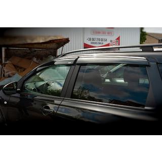 Raamwindschermen met chromen sierlijst (set van 4, Niken) Nissan Qashqai 2007–2010 foto 3