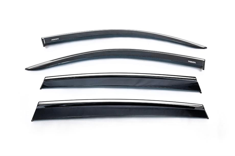 Volkswagen Tiguan 2016–2023 Raamwinddeflectoren met chroomlijst (4 stuks, Niken) Image