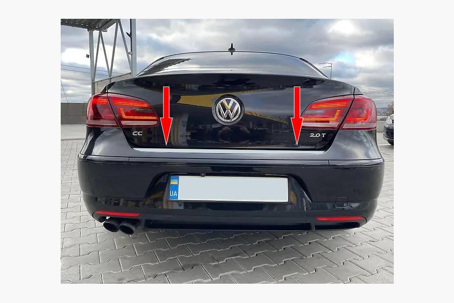 Volkswagen Passat CC 2008–2017 RVS kofferbakrand Foto 1