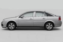 Opel Vectra C 2002–2008 Chroom deurstijl afdekkappen (6 st., RVS) foto 3