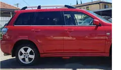 Mitsubishi Outlander 2001–2006 Onderste raamlijsten (6 stuks, RVS) foto 6