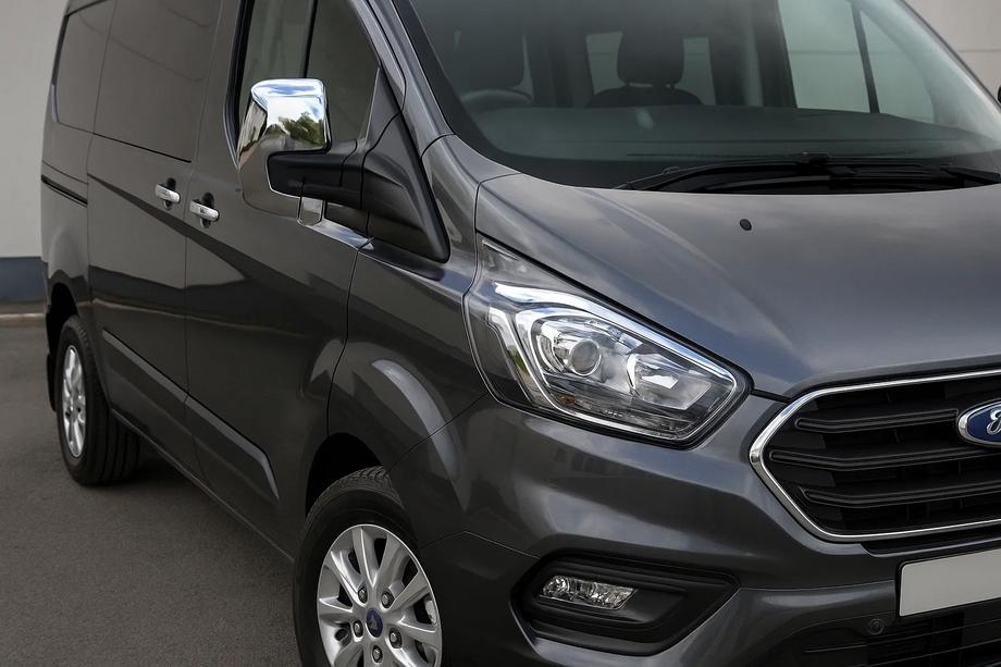 Ford Custom 2013–2022 Spiegelkappen matgrijs (set van 2, kunststof) Image
