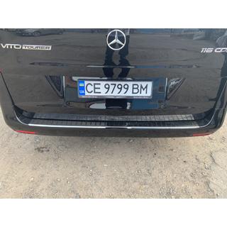 OmsaLine achterbumperbeschermer Zwart Chroom (RVS) Mercedes Vito/V-klasse W447 2014– foto 4