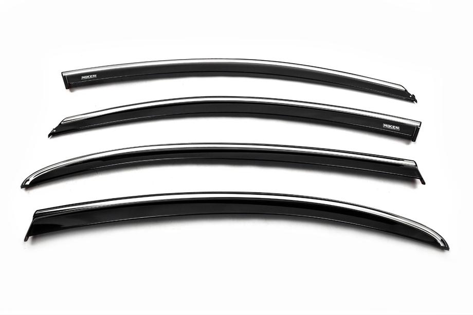 Fiat Tipo 2016– Raamwindschermen met chromen sierlijst (set van 4, Niken) Image