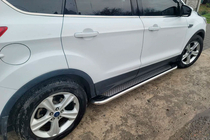 Ford Kuga/Escape 2013–2019 Maydos V2 side steps (2 stuks, aluminium + RVS) foto 1