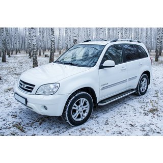 Zijtreden Maydos V2 (2 st., aluminium/RVS) Chery Tiggo 1 2005–2016 foto 1