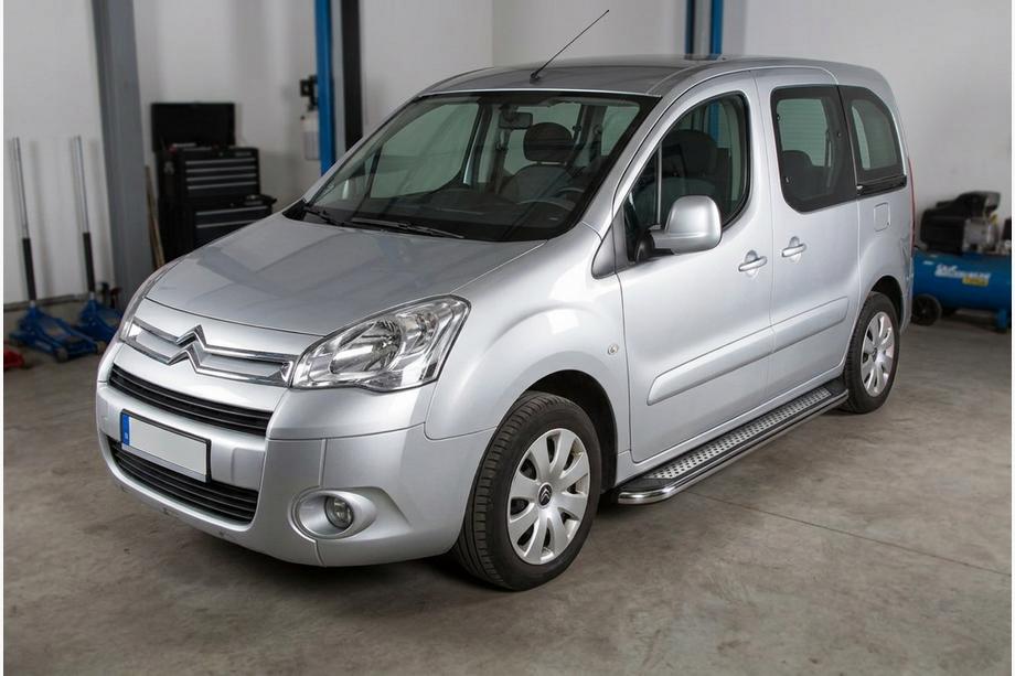 Citroen Berlingo 2008–2018 Zijtreden Maydos V2 (2 st., aluminium/RVS) Image