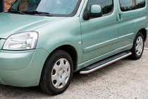 Peugeot Partner 1996–2008 Zijtreden Maydos V2 (2 st., aluminium/RVS) foto 1