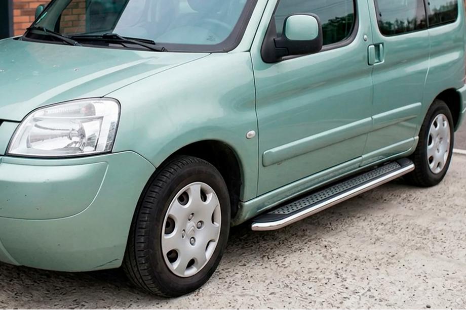 Peugeot Partner 1996–2008 Zijtreden Maydos V2 (2 st., aluminium/RVS) Image
