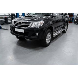 Zijtreden Maydos V2 (2 st., aluminium/RVS) Toyota Hilux 2006–2015 foto 1
