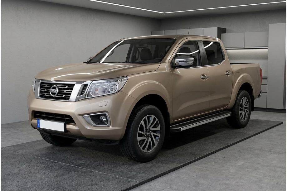 Nissan Navara/NP300 2016– Side steps Maya V1 (2 stuks, aluminium) Image