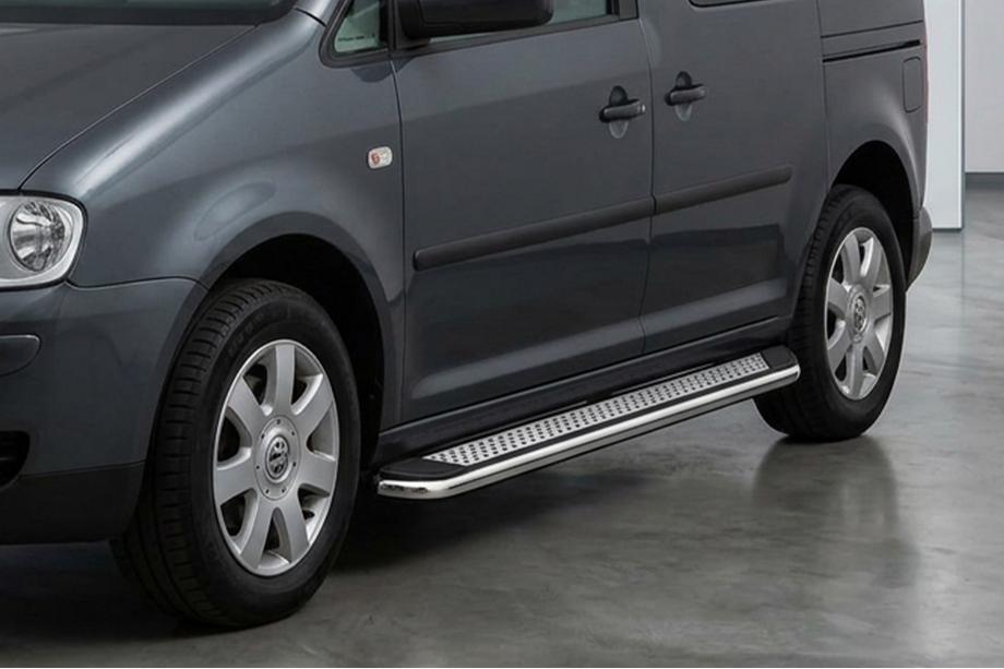 Volkswagen Caddy 2010–2015 Zijtreden Maydos V2 (2 st., aluminium/RVS) Maxi basis Image