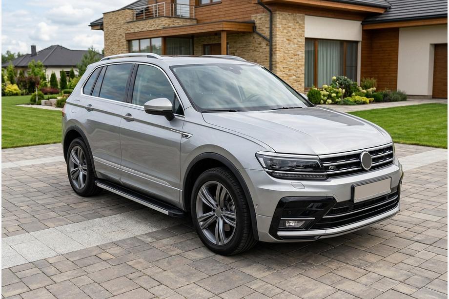 Volkswagen Tiguan 2016–2023 Side steps Maya V1 (2 stuks, aluminium) Image