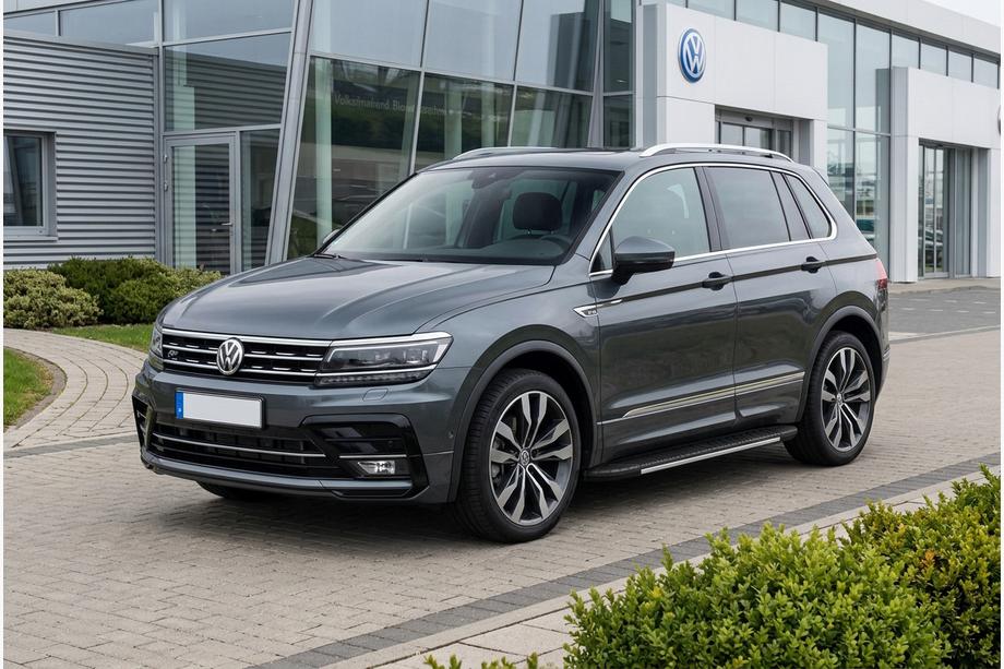 Volkswagen Tiguan 2016–2023 Side steps Bosphore Grey (set van 2, aluminium) Image
