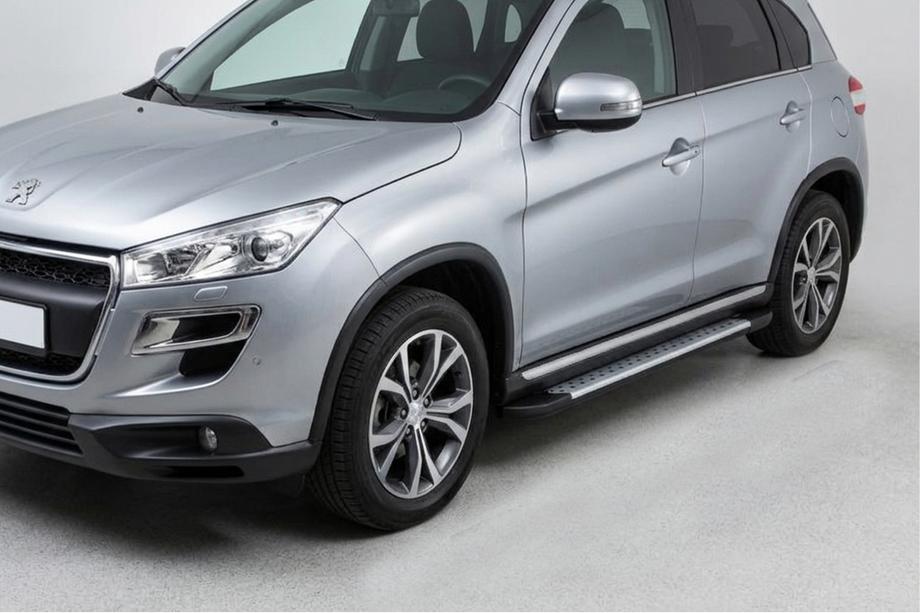 Peugeot 4008 2012–2017 Zijsteps X5-type (set 2 stuks, aluminium) Image