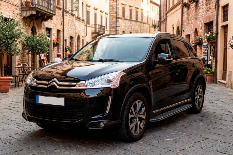 Citroen C-4 Aircross 2012–2017 Bosphorus Black side steps (2 stuks, aluminium) Image