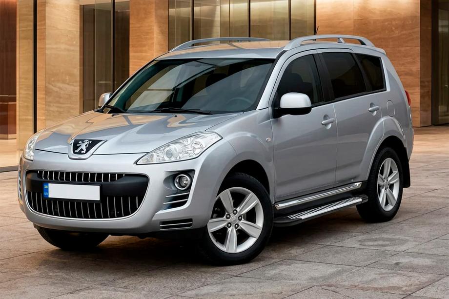 Peugeot 4007 2007–2013 Line side steps (set van 2, aluminium) Image
