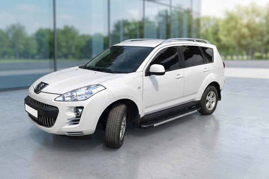 Peugeot 4007 2007–2013 Duru zijtreden (set van 2, aluminium) Image