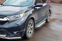 Honda CRV 2017–2022 Zijsteps Allmond Grey (2 stuks, aluminium) foto 1