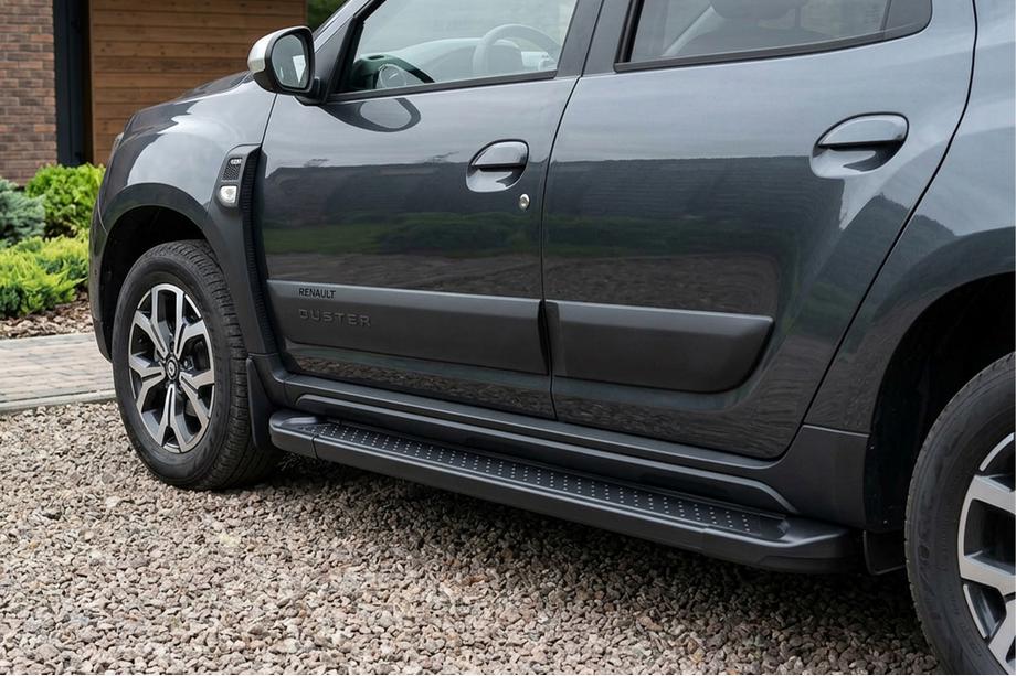Renault Duster 2018–2024 Allmond Black zijtreden (2 st., aluminium) Image