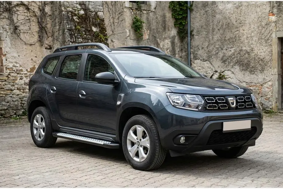 Dacia Duster 2018–2024 Side steps Allmond Grey (2 stuks, aluminium) Image